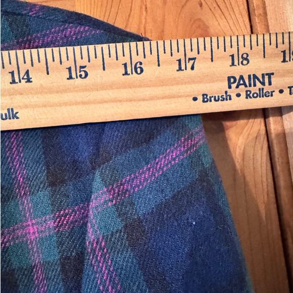 Vintage Plaid Blazer Wool Blend Blue Purple Green Career Jacket - Picture 8 of 9